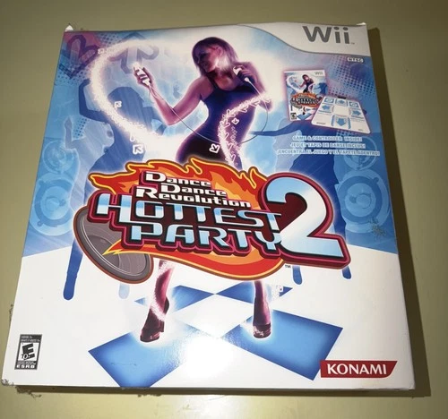 Wii Dance Dance Revolution Hottest Party 2 Game & Dance Pad Original Mat DDR