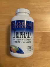 Planetary Herbals Triphala Tract Wellness 1000 Mf 180 Tablets Exp 1/28