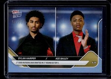 2025 Topps Now NBA Draft Night #DHAB Dylan Harper / Ace Bailey Blue Foil Rookie