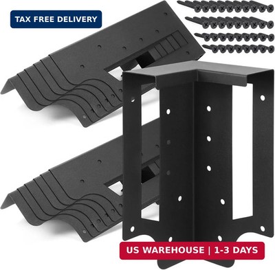 12 Pack Raised Garden Bed Corner Brackets with Securing Lip Fits Lumber up to 2''
