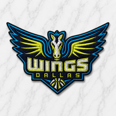DALLAS WINGS WNBA EMBROIDERED IRON ON PATCH 3.25''X2.75'' FREE SHIPPING & TRACKING