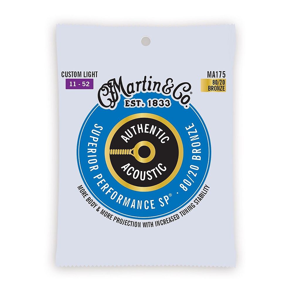 Martin Authentic Acoustic SP 80/20 Bronze Guitar Strings (.011 - .052)