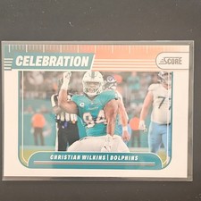Panini 2024 Score Christian Wilkins #C-CWS Miami Dolphins NFL Celebration Insert