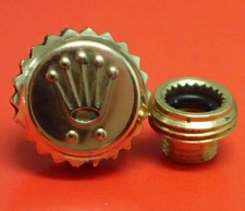 Véritable ROLEX 604-8 Gold Crown & Tube Set 6mm Datejust GMT 16238 16718 #847