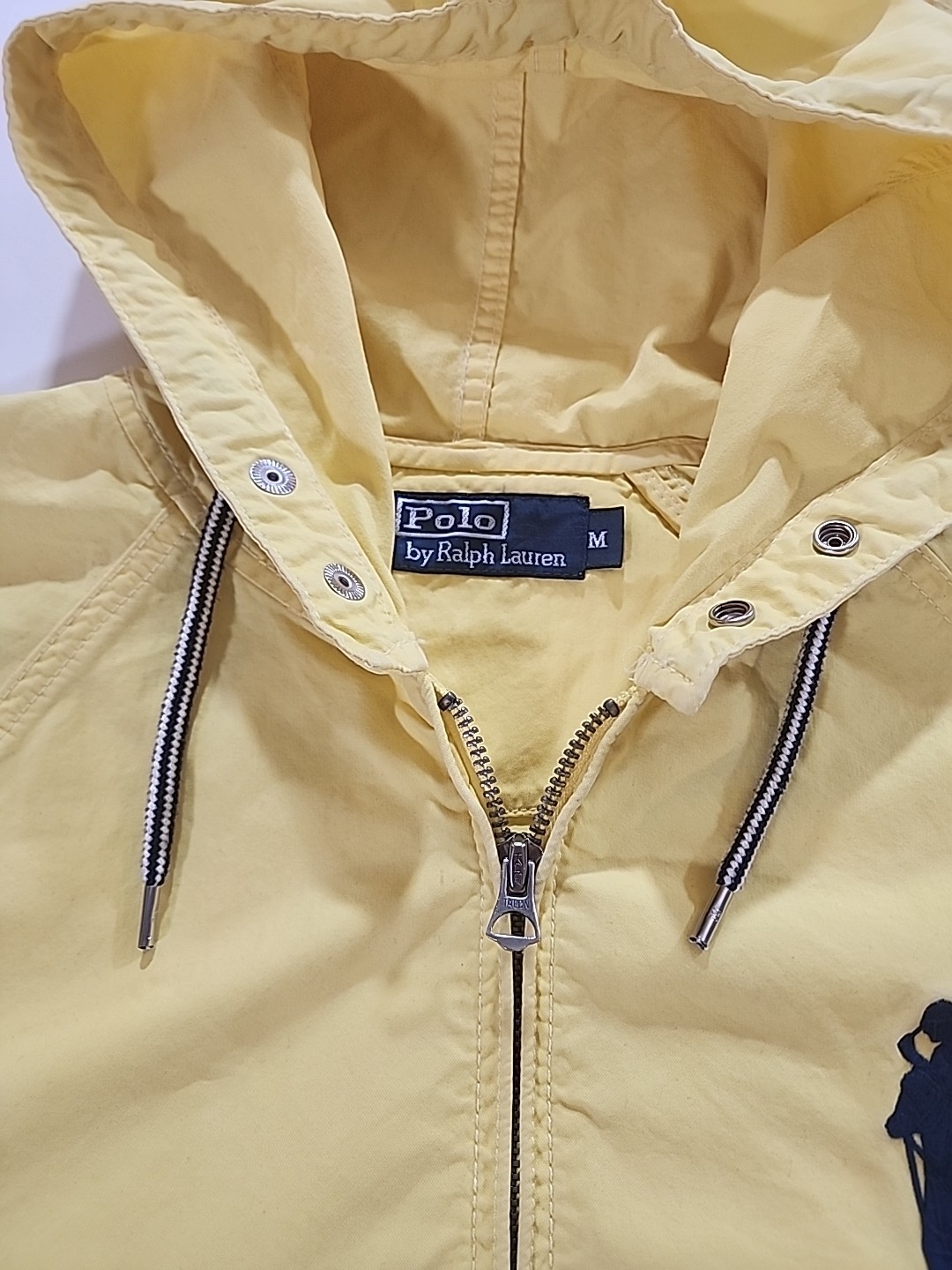 POLO RALPH LAUREN COSTUME DA BAGNO GIACCA CON CAPPUCCIO Giallo Medio Grande Pony Talon Cerniera