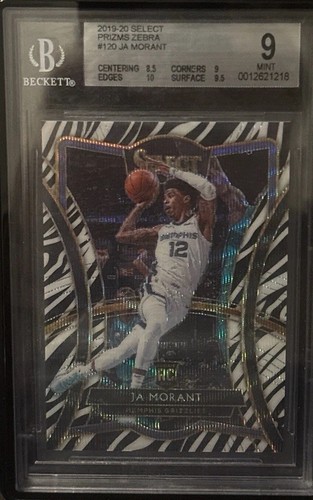 JA Morant [Zebra Prizm] #120 2019 Panini Select card