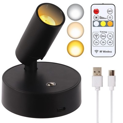USB Aufladbar Spot Akku Mit Fernbedienung 3 Farbtemperaturen Dimmbar LED Puck...