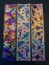 Vintage Lisa Frank Crystal Sticker Bundle Roary Dolphins Penguins Max Whale