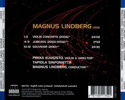 PEKKA KUUSISTO / TAPIOLA SINFONIETTA / MAGNUS LINDBERG MAGNUS LINDBERG: VIOLIN C