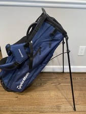 TaylorMade 4 Way Divider Golf Stand Bag Blue Barely Used Exc Condition 2 Strap