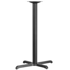 Beverly 23.5'' x 29.5'' Restaurant Table X-Base with 3'' Dia. Bar Height Column