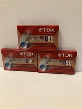 TDK D90 Superior Normal Bias Cassette Tape Lot of 3 New Sealed