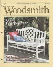 WOODSMITH NUMBER 93 GARDEN BENCH SPICE DRAWER SHOP WALL STORAGE