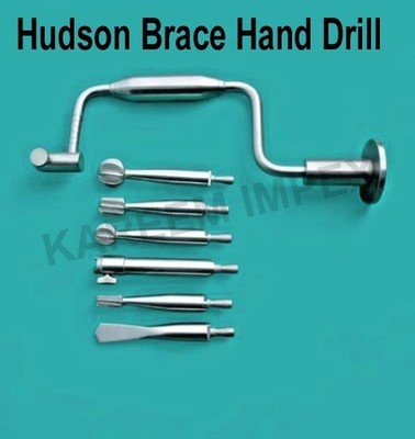 7 PCS Hudson Brace Hand Drill Surgical orthopedic Instruments Set New