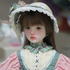 Handdmade 1/4 BJD Doll Girl Gift SD Bare Resin Ball Jointed Eyes Face Makeup Toy