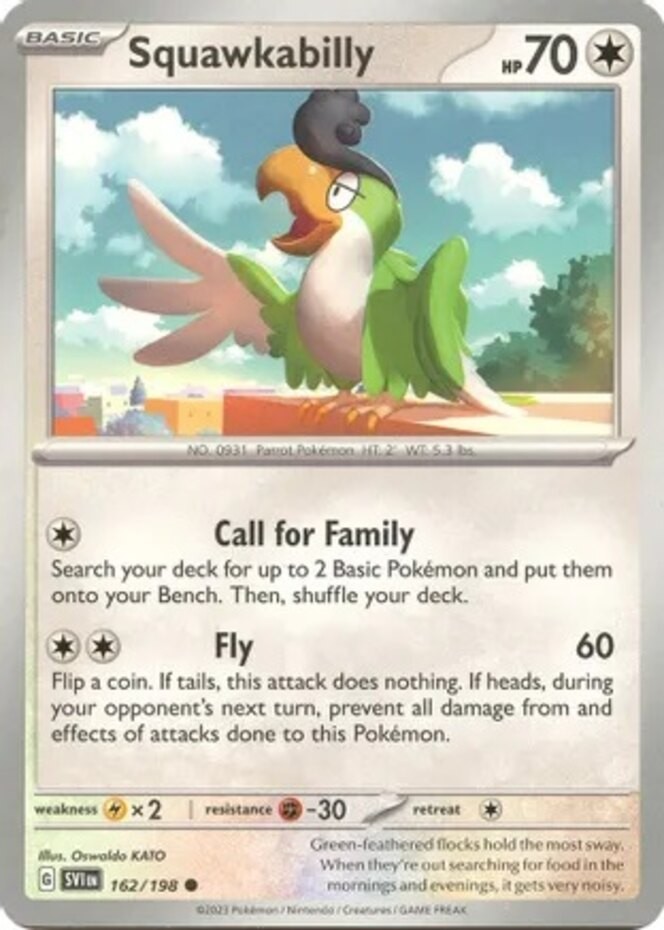 Squawkabilly - 162/198 - Common - Reverse Holo - Lightly Played