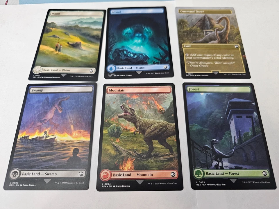 MTG - FULL ART Land Set - Jurassic Park NONFOIL Double Sided - Image 2 of 2