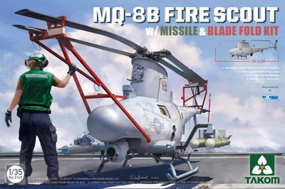 Takom 2169 1:35 US MQ-8B Fire Scout mit Rakete & Blade Fold Bausatz