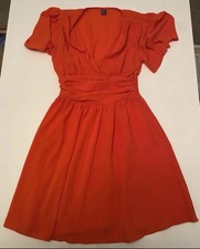 Shein Red M Short Sleeve Flare Dress