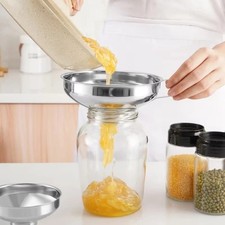 Juego de embudo de enlatado de acero inoxidable para frascos de albañil - embudo de boca ancha