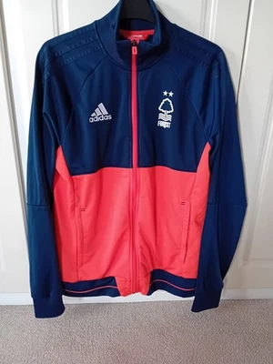 NOTTINGHAM FOREST NAVY AND ORANGE TRAINING ZIP UP JACKET -SIZE S 15/16 SEASON - Image 1 of 4