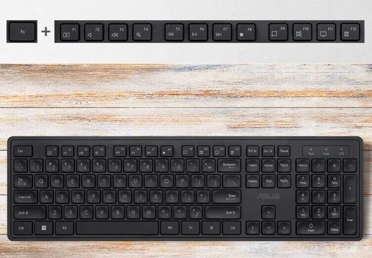 Original ASUS W1000 Ultra Slim Quiet 2.4Ghz Wireless Keyboard Mouse Set Office - Image 3 of 3