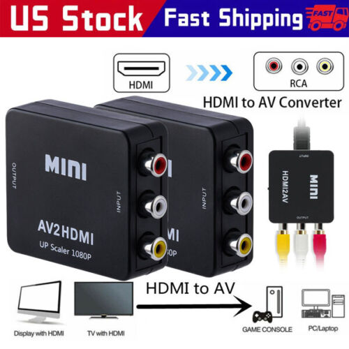 HDMI To RCA AV Adapter Converter Cable CVBS 3RCA 1080P Composite Video Audio - Picture 17 of 21