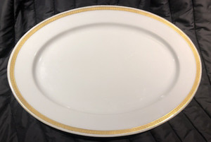 H&C Company Bavaria White Porcelain With Gold Trim Small Serving Platter