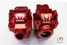 CR RED Aluminum Differential housing Front + Rear for Traxxas Slash Rustler 4x4