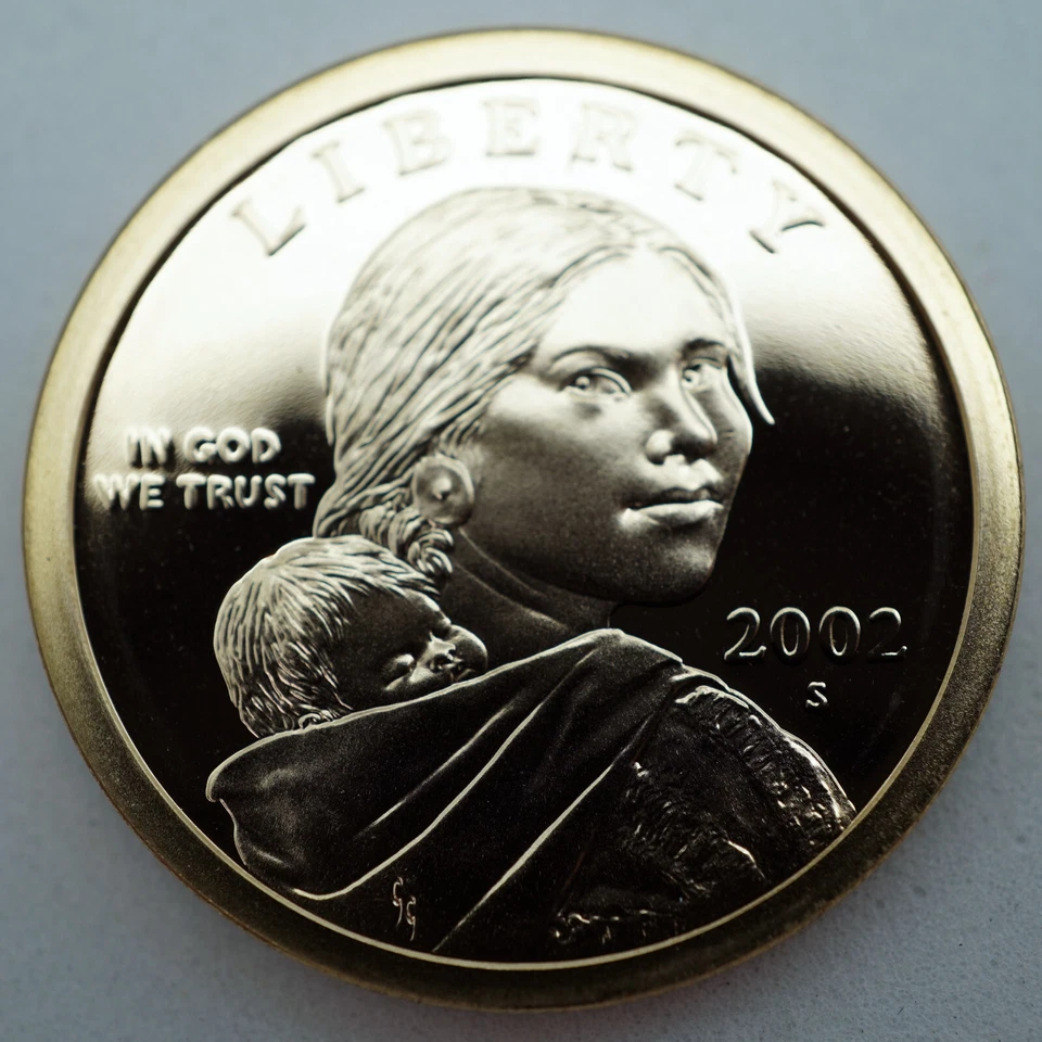 2002-S Proof Sacagawea Native American Dollars - Full Roll - 25 Coins - Image 2 of 3