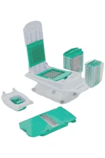 Prepology Chopper w/ 8 Slice & Dice Blades & Catch Bin