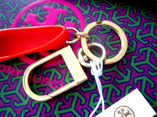 NWT $129 Tory Burch Ballet Flat Shoe Key Fob Chain Keychain Bag Charm - Picture 3 of 3