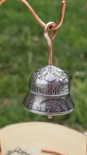 Motorcycle items | Motorcycles accessories | 1974 Half Dollar Coin Bell / handma