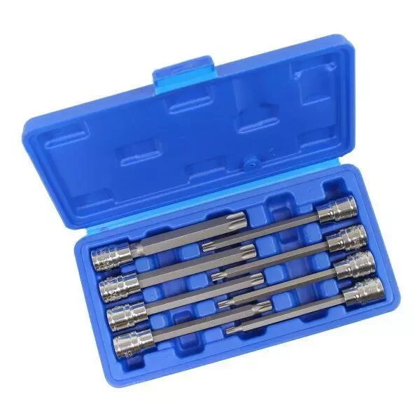 US PRO 3/8 Drive Security Torx Bit Socket Set T25-T60 Long Tamper Proof Bits - Image 4