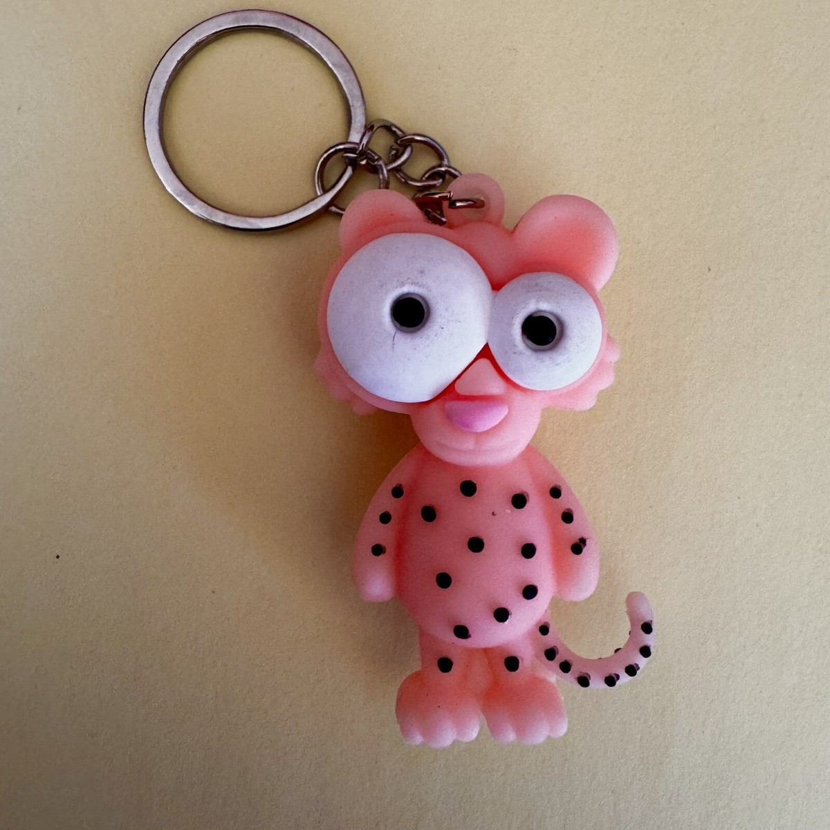 Cute Cartoon Cheetah Animal Keychain Keyring Soft Textured