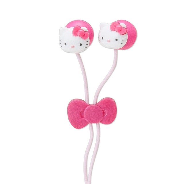 Hello Kitty mascot earbuds earphones kawaii Sanrio stereo mini New eBay