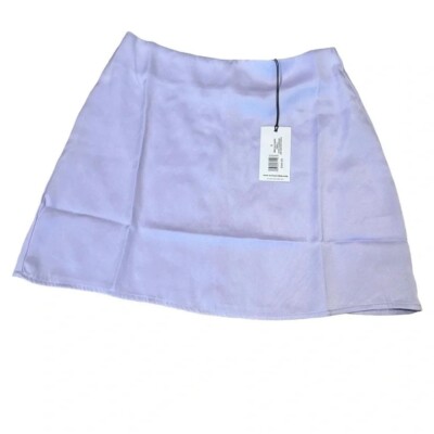 WeWoreWhat ladies  mini slip skit satin charmeuse heather purple new small