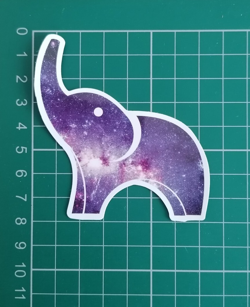 Elephant Glossy Sticker Decal for Phone Case Laptop Wall Car Decor
