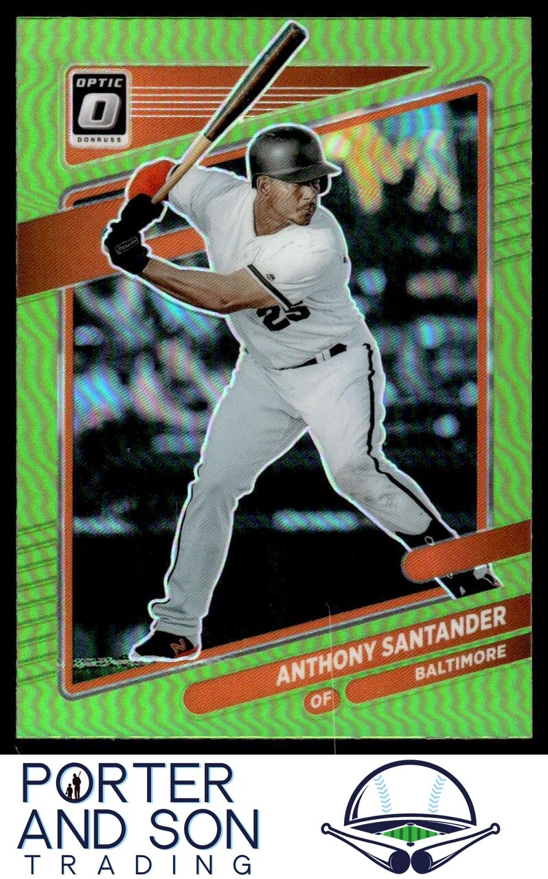 Anthony Santander 2021 Donruss Optic Lime Green Holo #199 Baltimore Orioles