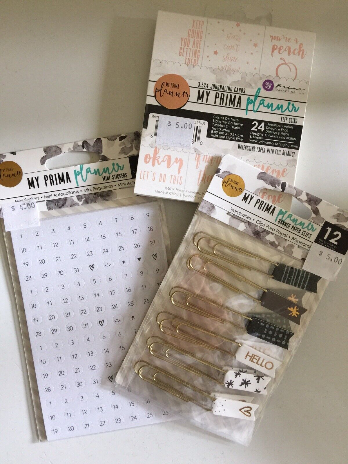PRIMA MARKETING-MY PRIMA PLANNER BANNER PAPER CLIPS,MINI STICKERS,JOURNAL CARDS!
