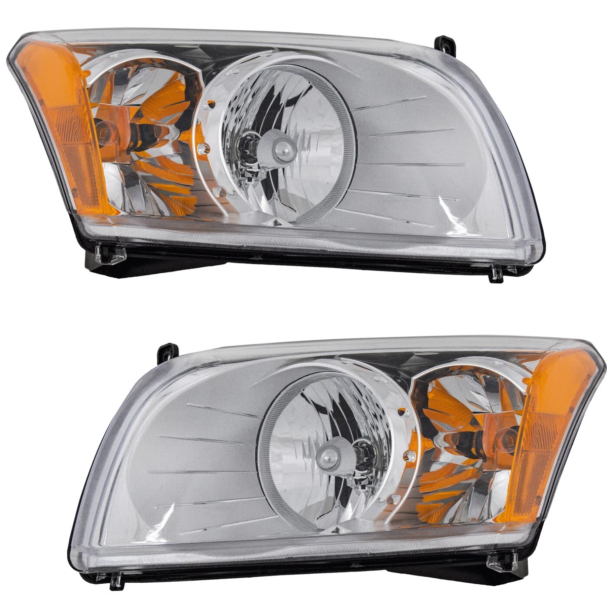Front Headlight CH2518118 CH2519118 Set of 2 for 2007-2012 Dodge  