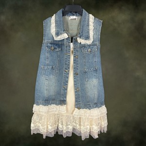 sleeveless jean jacket plus size
