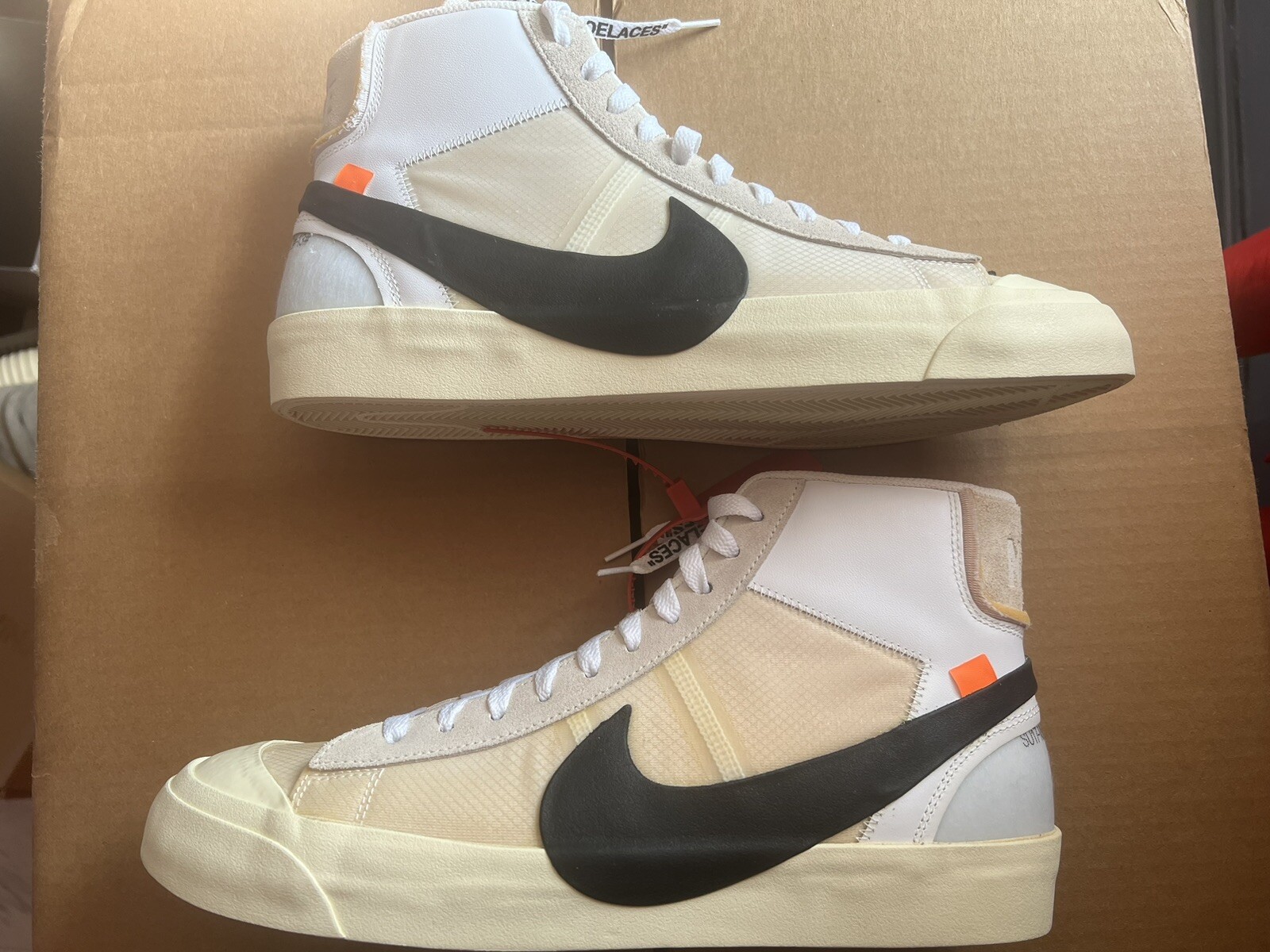 OFF WHITE X NIKE Nuovo blazer bianco Nike Off Mid The Ten 2017 taglia 13 raro autentico allenatore bianco