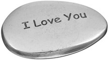 UPC 063713001931 product image for Abbott Collection Small I Love You Pebble, Silver | upcitemdb.com
