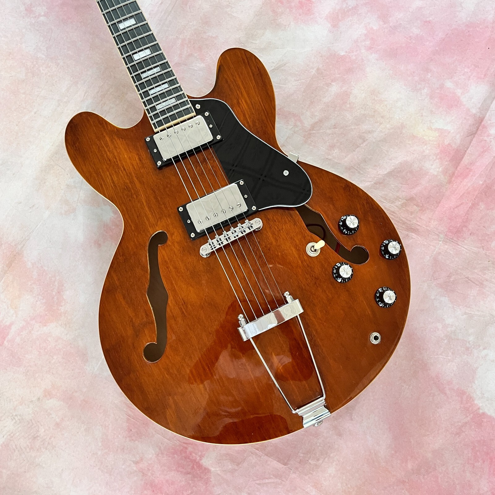 335 Style Semi Hollow Electric Guitar with HH Pickups and Mahogany Body - Free US Shipping