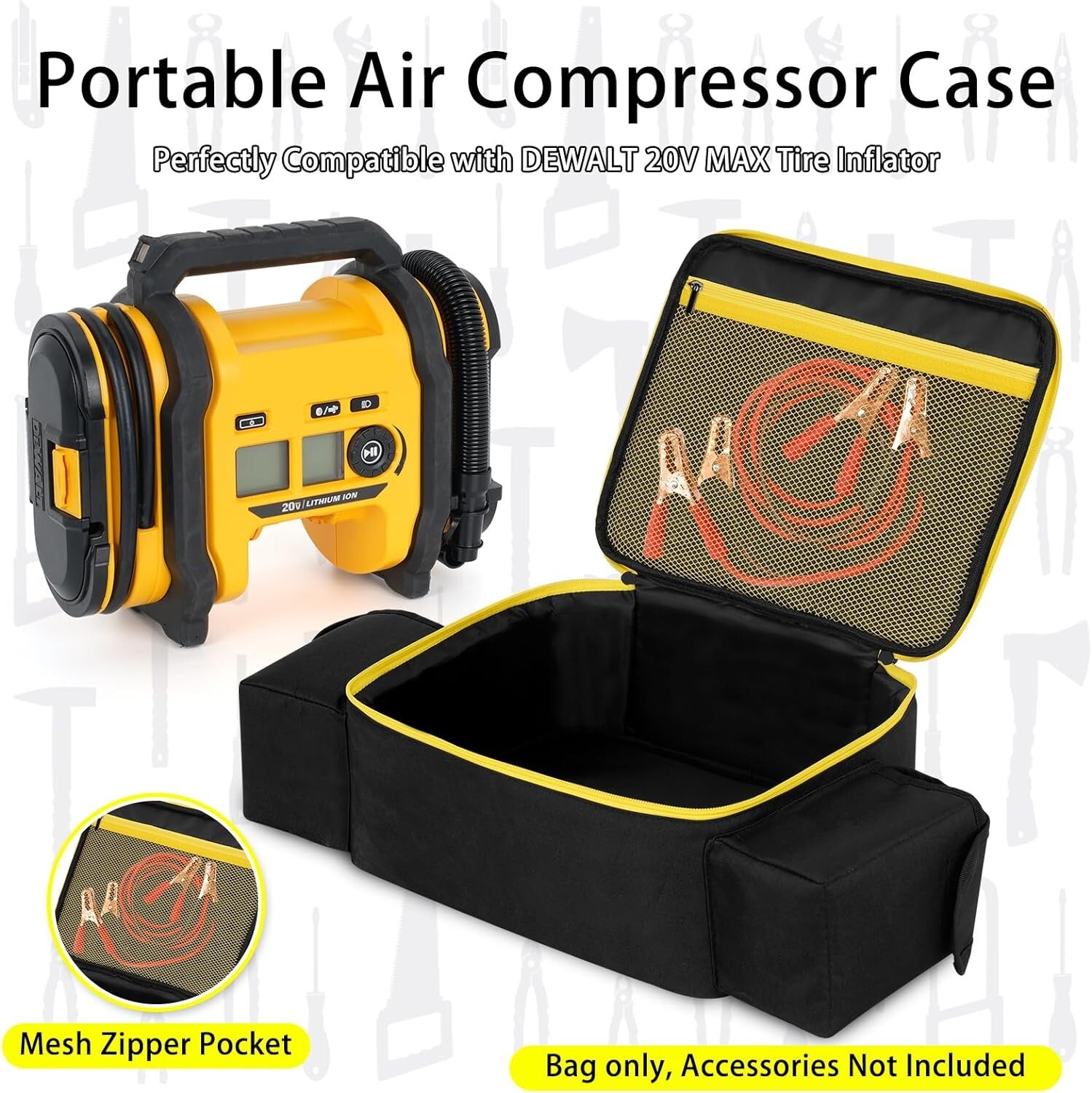 Air Compressor Bag Case with DEWALT 20V MAX Tire Inflator DCC020IB Cordless T... eBay