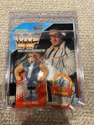 Hasbro WWF WWE Repo Man 1992 Blue Card Action Figu...