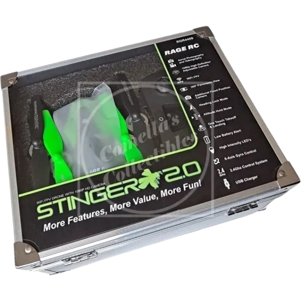Rage RC Stinger 2.0 Ready To Fly WiFi FPV Drone w/ 1080p HD Camera RGR4400