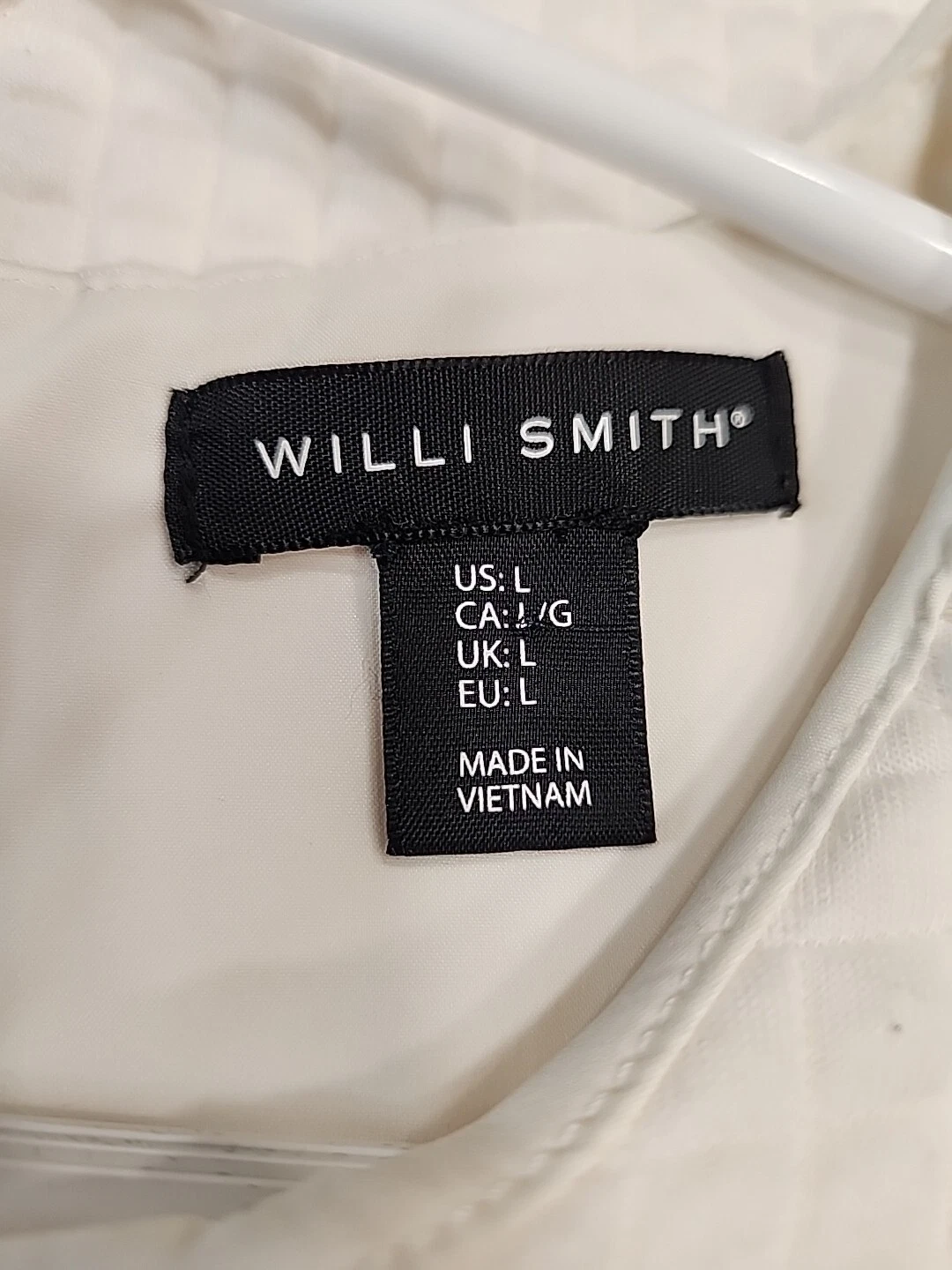 OFF WHITE Abito Willi Smith donna L bianco sporco tessuto waffle senza maniche tubino zip