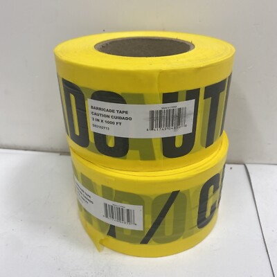 #ad #ad 2 Rolls..Caution Cuidado Standard Barricade Tape  In. X 1000 Ft. $24.99